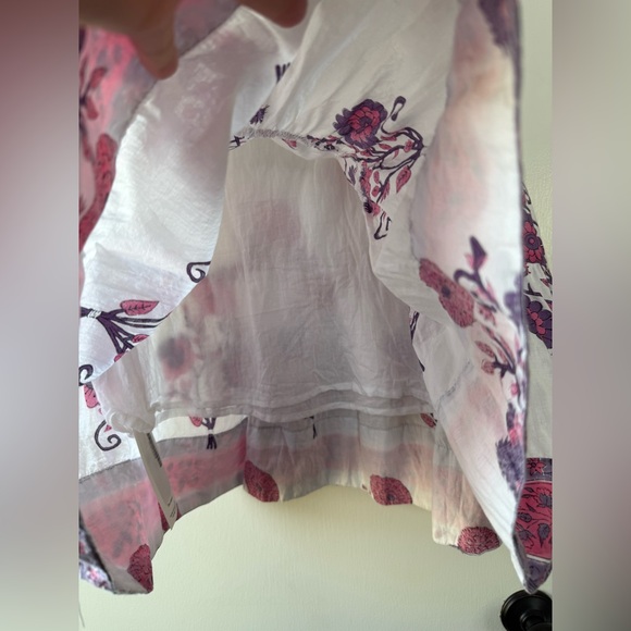 Victoria Dunn Lillie Mini Dress in Camelia Block Floral Print Purple Pink XS - Picture 9 of 12